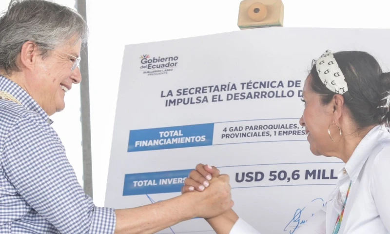 El presidente Guillermo Lasso visitó la provincia de Orellana / Foto: cortesía Presidencia