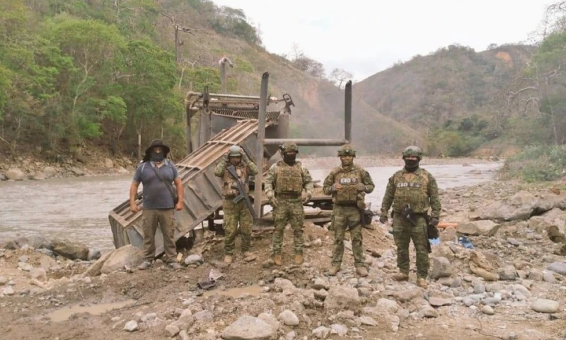 El fenómeno se ha expandido con fuerza en la Amazonía de Perú, Colombia, Ecuador, Brasil y Venezuela / Foto: cortesía Ejército ecuatoriano