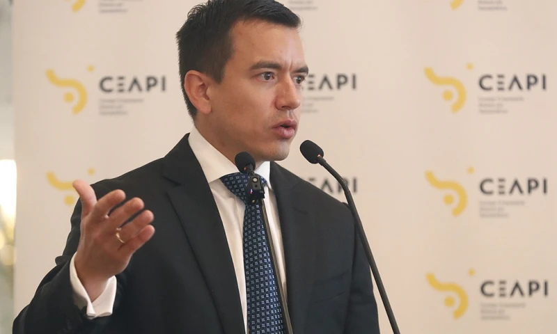 Noboa, un empresario de 35 años, inició su viaje poco después de haber ganado el balotaje ante Luisa González / Foto: EFE