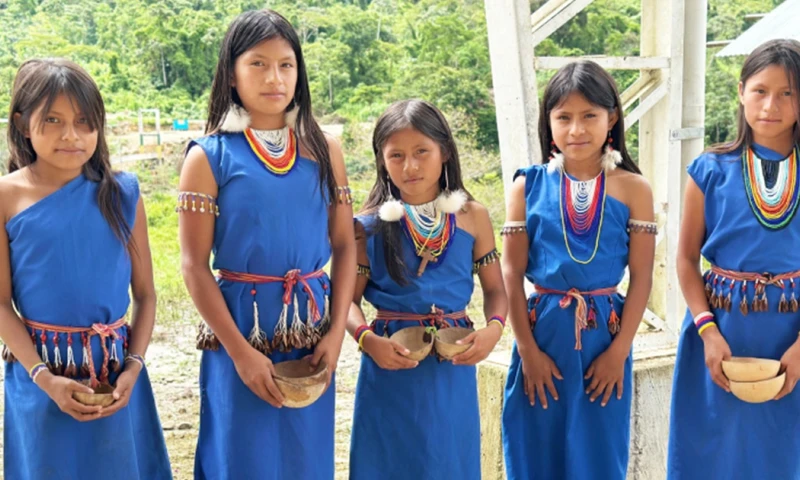 El centro Educativo Comunitario Intercultural Bilingüe Wampach está ubicado en Zamora Chinchipe / Foto: cortesía Ministerio de Educación