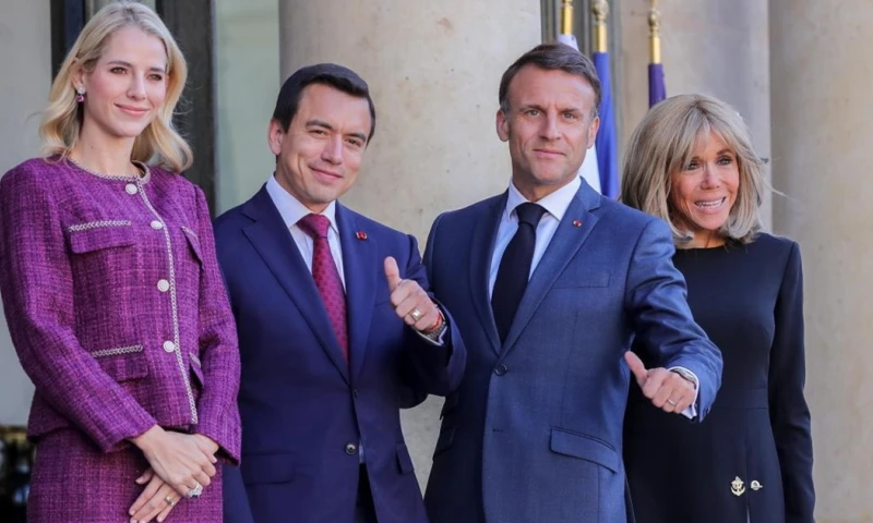 De momento, no ha transcendido el contenido de la reunión entre Macron y Noboa / Foto: EFE