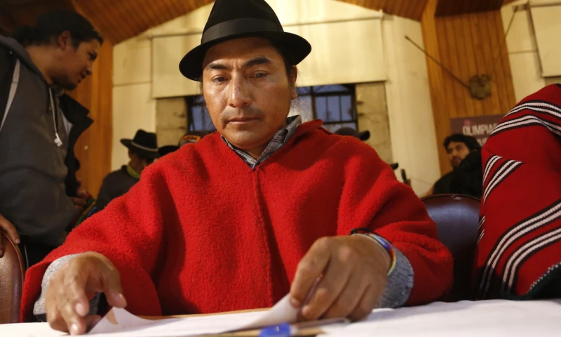 Tribunal aplazó el juicio a Leonidas Iza, procesado por protestas / Foto: EFE