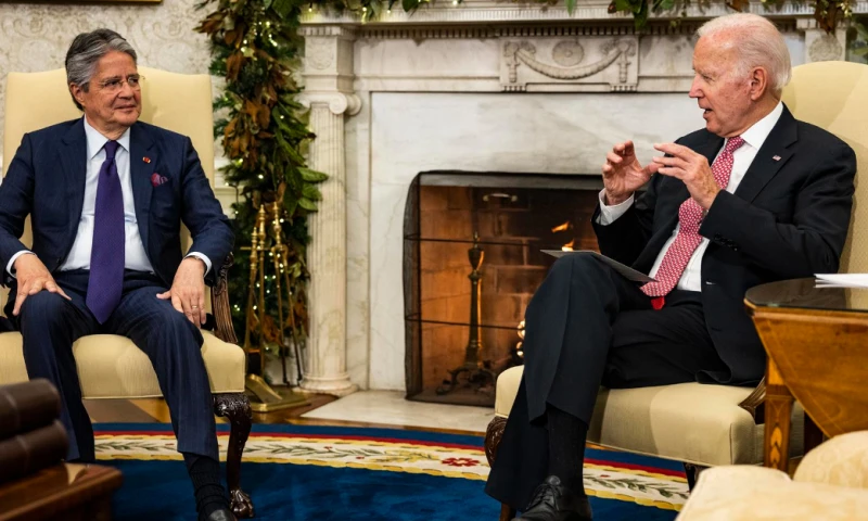 Biden especificó que su objetivo era hablar sobre fórmulas para fortalecer el sistema de Justicia en Ecuador y para mejorar el sistema de prisiones / Foto: EFE