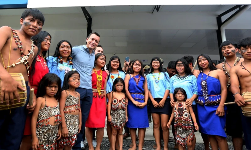 El presidente Daniel Noboa estuvo esta semana en Pastaza / Foto: cortesía
