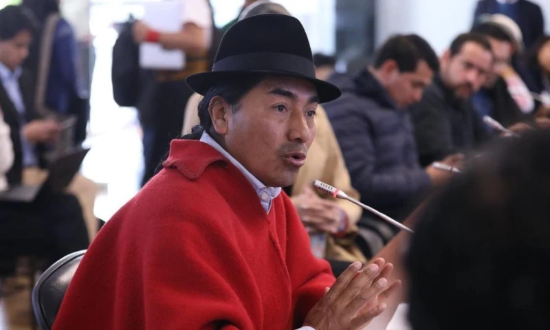 Iza señaló que su gestión priorizará la articulación regional y la actualización del proyecto político indígena frente al actual contexto nacional / Foto: cortesía Leonidas Iza