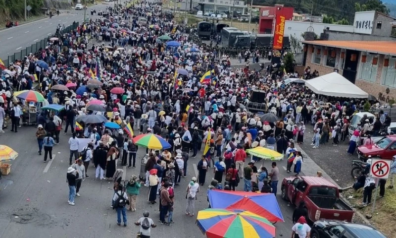 La protesta comenzó el 22 de septiembre contra la eliminación del subsidio al diésel / Foto: cortesía Conaie 