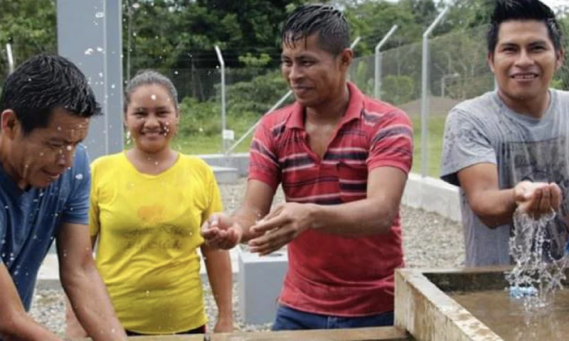 Centros poblados de la comunidad Boca Tiputini contarán con 3 plantas de agua potable / Foto: cortesía Petroecuador