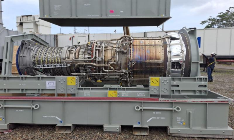 La nueva turbina llegó ayer de Houston / Foto: cortesía Ministerio de Energía y Minas