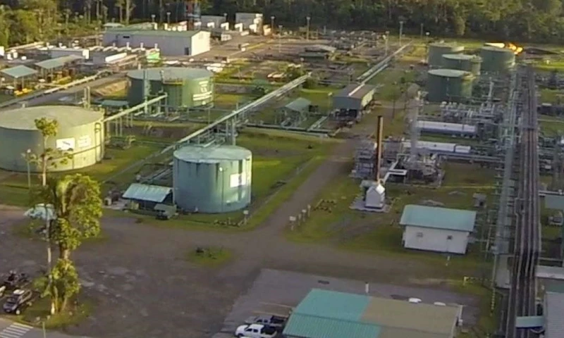 La "descarga atmosférica" se produjo en la línea de transmisión de energía eléctrica El Vergel-Jivino 3  / Foto: cortesía Petroecuador 