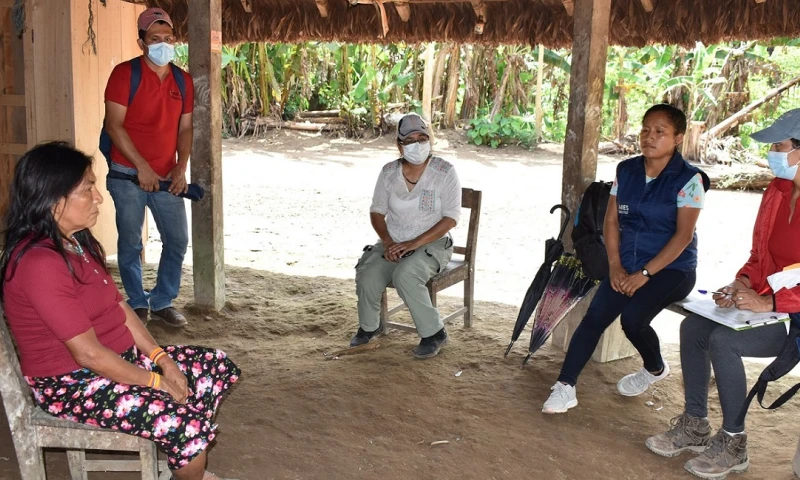 192 familias de Wampuik recibieron visitas de técnicos del MIES / Foto: cortesía MIES