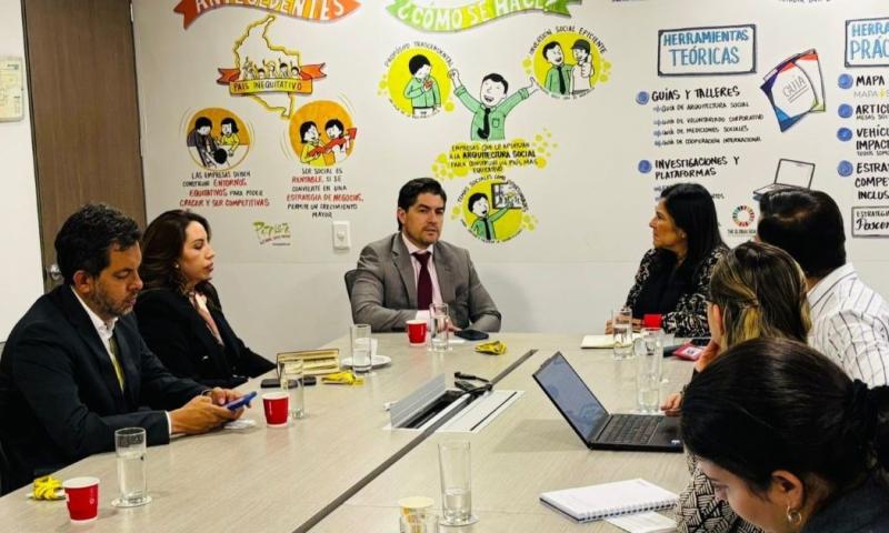 El viceministro de Producción, Andrés Robalino, realizó varias actividades en Bogotá / Foto: cortesía Ministerio de Producción