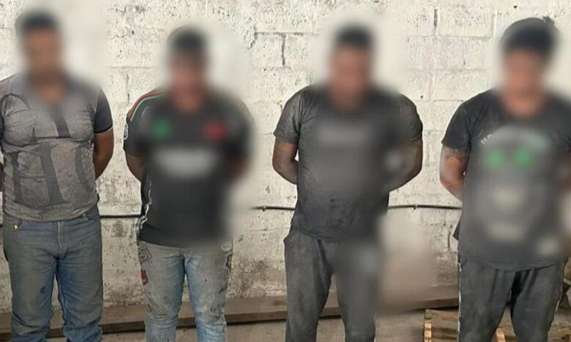 La Policía detuvo a un colombiano y tres ecuatorianos / Foto: cortesía Policía 