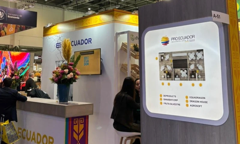 La apertura del pabellón ecuatoriano contó con la participación de autoridades diplomáticas y comerciales / Foto: cortesía Ministerio de Producción