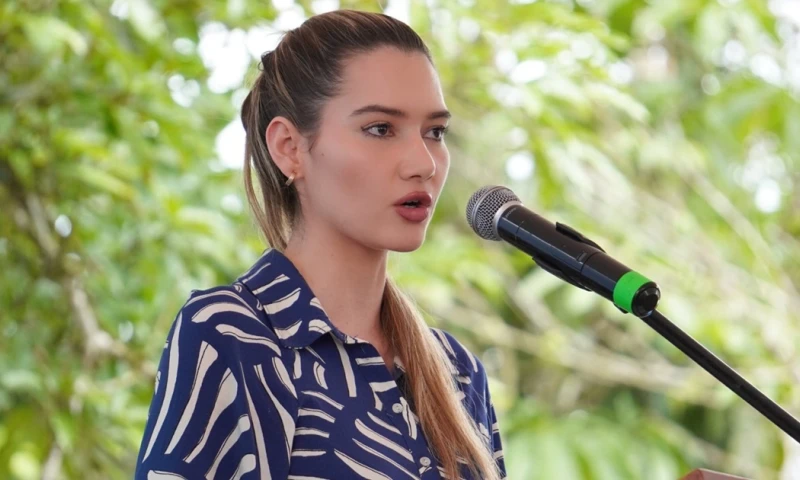 Sade Fritschi, ministra de Ambiente, participó en el lanzamiento / Foto: cortesía MAATE