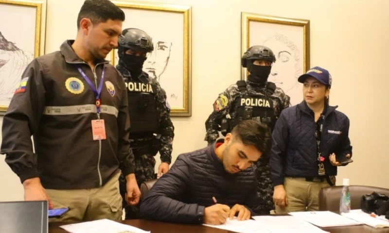 Cáceres está implicado en el asesinato de su esposa, la joven abogada María Belén Bernal / Foto: cortesía Policía Nacional 