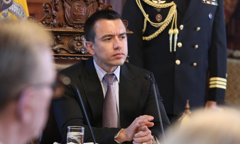 Desde que Noboa declaró la "guerra interna", ha tratar de reducir el déficit fiscal, que en 2023 rondó los 5.000 millones de dólares / Foto: cortesía Presidencia 