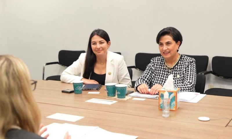  En el viaje la acompaña la canciller Gabriela Sommerfeld / Foto: cortesía Cancillería