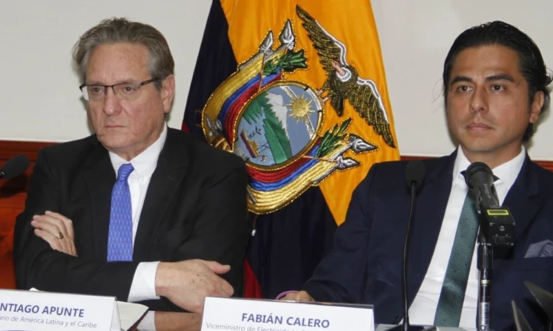 El viceministro de Electricidad y Energía Renovable, Fabián Calero, intervino en la reunión / Foto: cortesía Ministerio de Energía y Minas