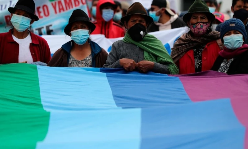 Marcha indígena en Cotopaxi pide soluciones a crisis económica en el país/ Foto: EFE