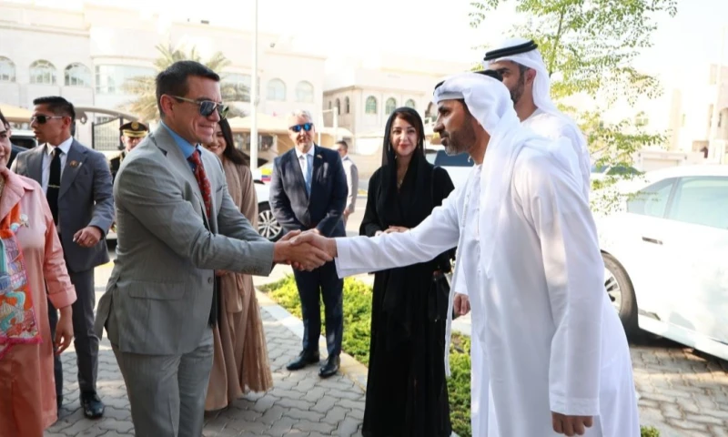 Noboa destacó que Emiratos Árabes Unidos y Catar figuran entre las economías con mayor liquidez a nivel global / Foto: cortesía Presidencia