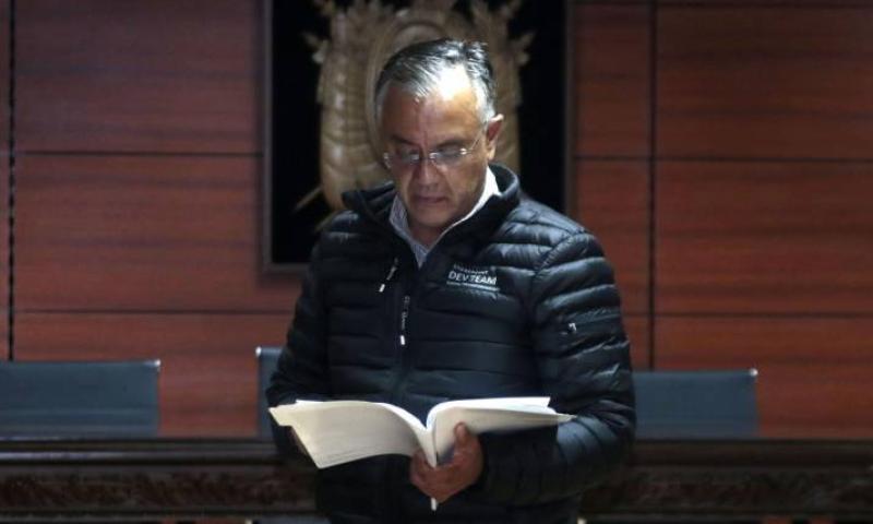 Diligencia. Alexis Mera durante una audiencia en la Corte Nacional. Foto: Expreso