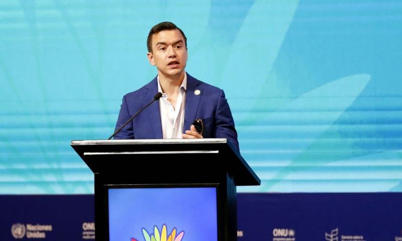 Daniel Noboa hizo este anuncio a cinco días de las elecciones generales / Foto: EFE