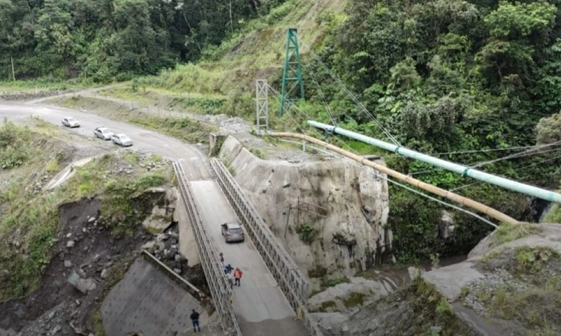 Autoridades verificaron el estado de los puentes Bailey Piedra Fina 2 y Marker / Foto: cortesía MIT
