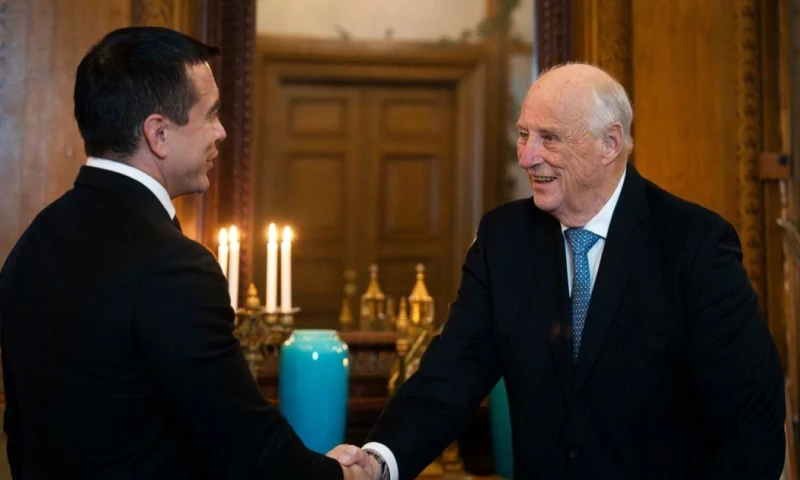 Noboa mantuvo una audiencia protocolaria con el rey de Noruega Harald V / Foto: cortesía Presidencia
