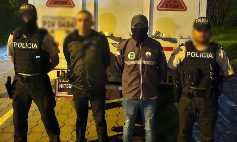 El hombre fue detenido en el municipio de Ibarra / Foto: cortesía Policía 