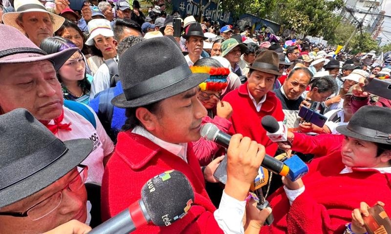 Leonidas Iza es uno de los precandidatos presidenciales para el 2025 / Foto: cortesía 