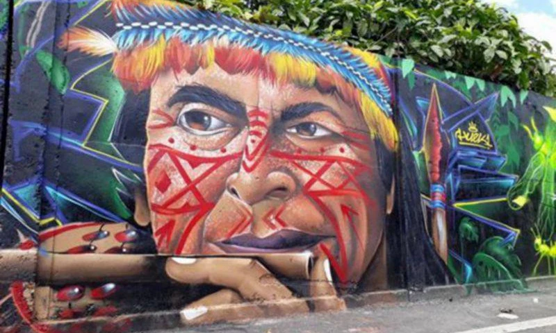 Dibujo de un chamán shuar gana Jungla Fest - Foto: El Universo