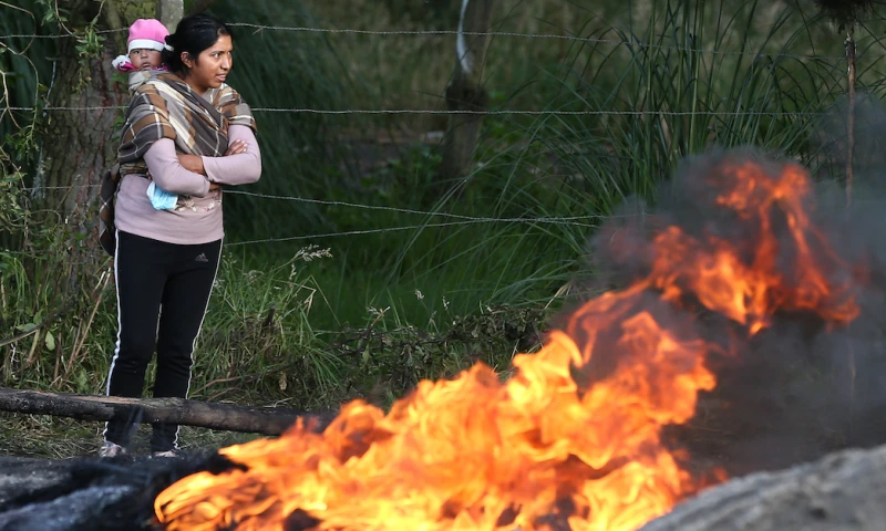 Fiscal, "retenido" en medio de movilizaciones indígenas, fue liberado / Foto: EFE