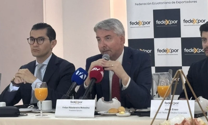 Felipe Ribadeneira, presidente de Fedexpor, brindó ayer una rueda de prensa / Foto: cortesía Ana María Cañizares