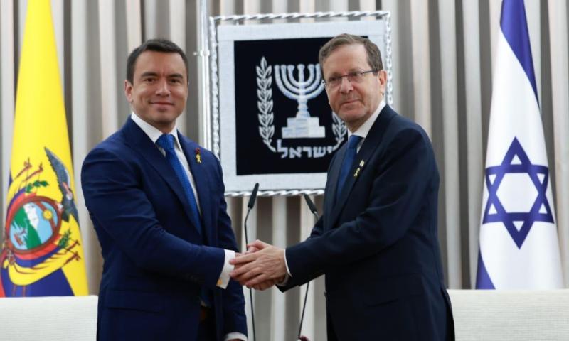 Noboa subrayó la importancia del apoyo israelí para enfrentar los desafíos de seguridad que vive Ecuador / Foto: cortesía Presidencia