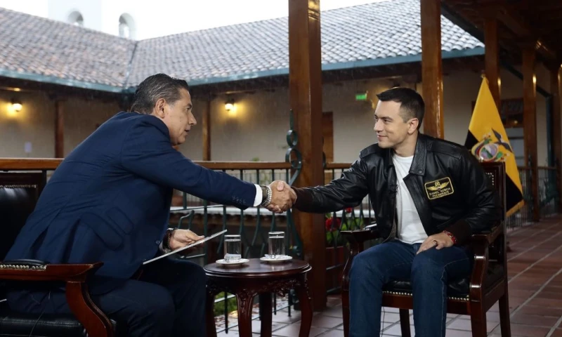 El presidente Daniel Noboa fue entrevistado por CNN / Foto: cortesía Presidencia