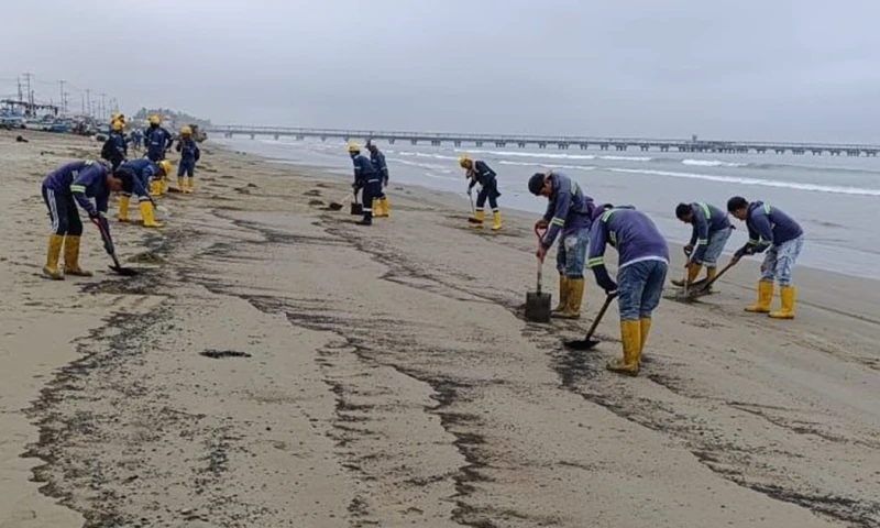 La zona afectada abarca en torno a un kilómetro de extensión/ Foto: cortesía MAATE