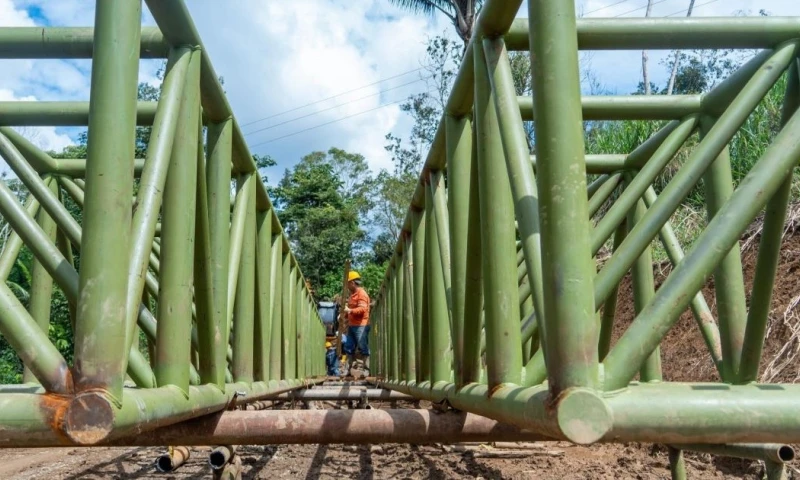 El nuevo puente unirá a las comunidades La Pantera y El Oro en Sucumbíos / Foto: cortesía Prefectura de Sucumbíos