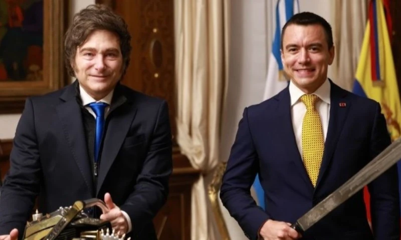 Daniel Noboa y Javier Milei se reunieron en Buenos Aires / Foto: cortesía Daniel Noboa