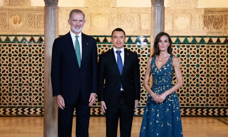 El presidente Daniel Noboa fue recibido por el rey Felipe VI y la reina Letizia / Foto: cortesía Presidencia