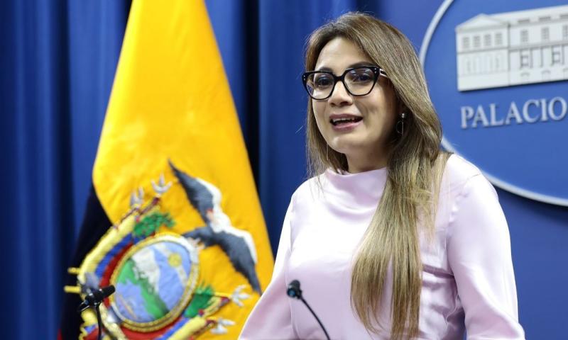 Carolina Jaramillo, vocera de la Presidencia, brindó hoy una rueda de prensa / Foto: cortesía Presidencia