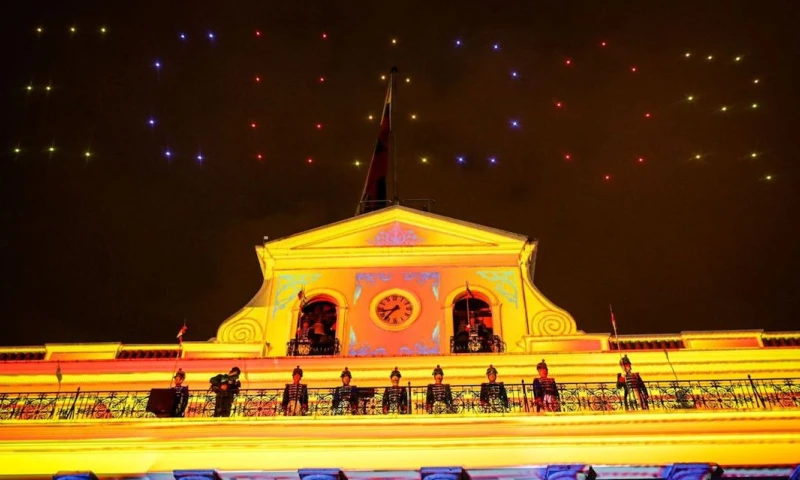 Anoche se conmemoraron de los 213 años del Primer Grito de la Independencia y el presidente Guillermo Lasso lideró la ceremonia / Foto: cortesía Secretaría General de Comunicación de la Presidencia