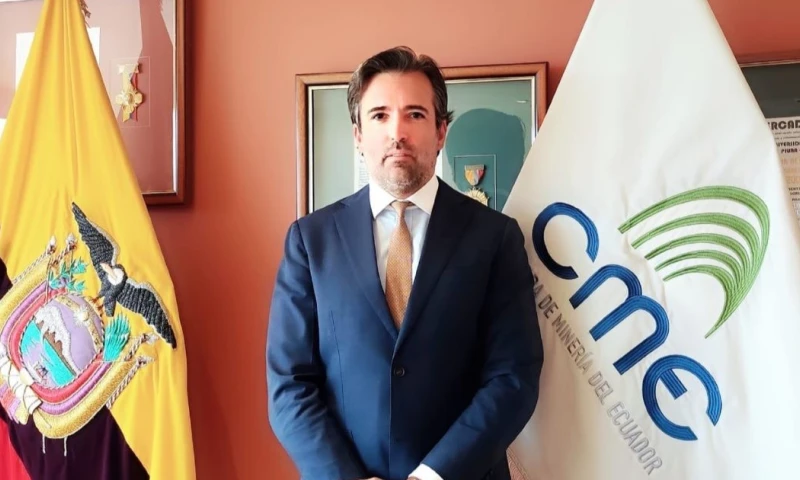 Rodrigo Darquea, vicepresidente del directorio de la CME, dio detalles del impacto de la nueva tasa / Foto: cortesía Cámara de Minería de Ecuador
