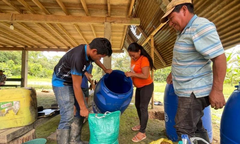 El MAGP realizó una jornada de capacitación en la parroquia Ahuano / Foto: cortesía MAGP