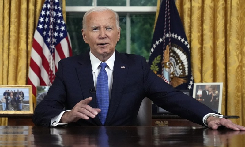 Desde el Despacho Oval de la Casa Blanca, Biden dio un discurso./ Foto: cortesía EFE