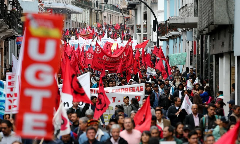 Movilización sindical y social contra Lasso fue convocada para el 26 de octubre / Foto: EFE