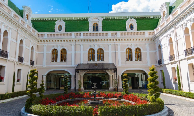 El Palacio de Najas es parte del edificio matriz de la Cancillería, en Quito. Foto: Primicias