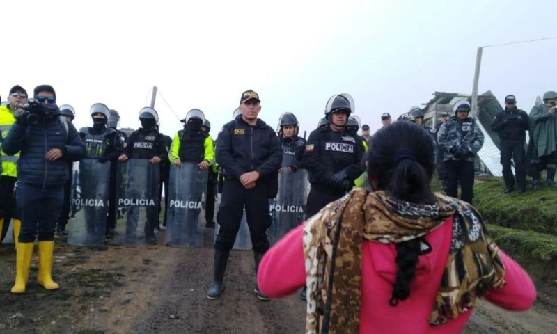 El proyecto minero Río Blanco, en Azuay, generó varias protestas en el pasado / Foto: cortesía