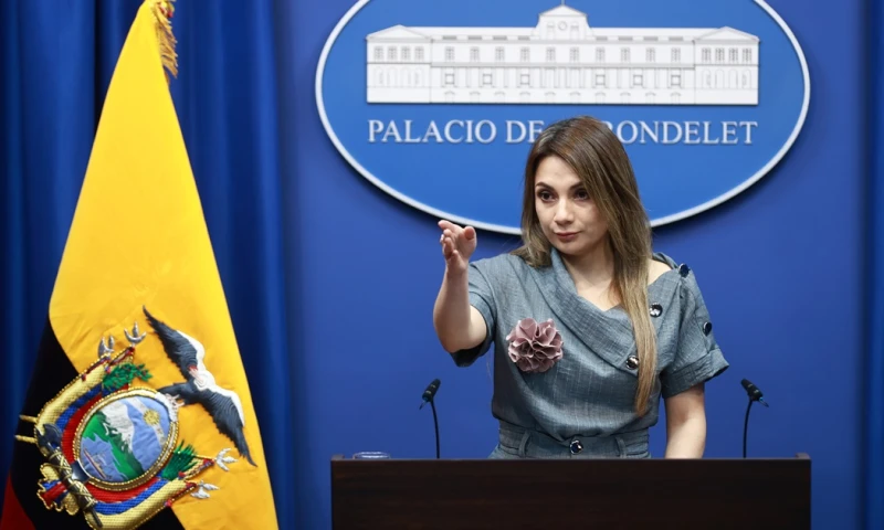La vocera de la Presidencia, Carolina Jaramillo, brindó una rueda de prensa./ Foto: cortesía Presidencia