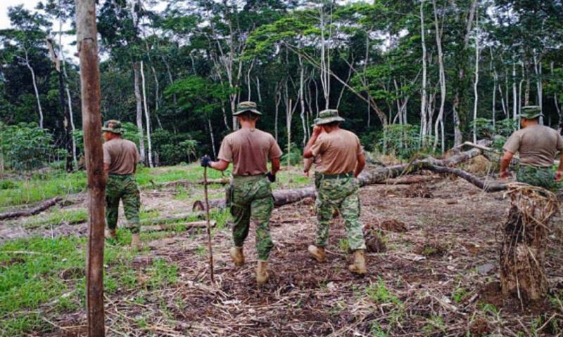 Policías, militares y bomberos participaron en la búsqueda / Foto: cortesía Fiscalía
