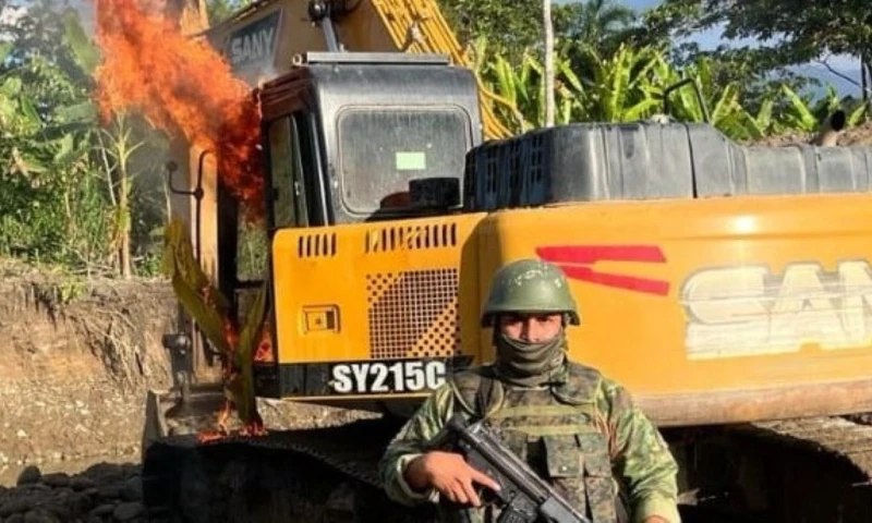 El operativo tuvo lugar en el sector comunidad Sindy 2 de Tena / cortesía FF.AA.